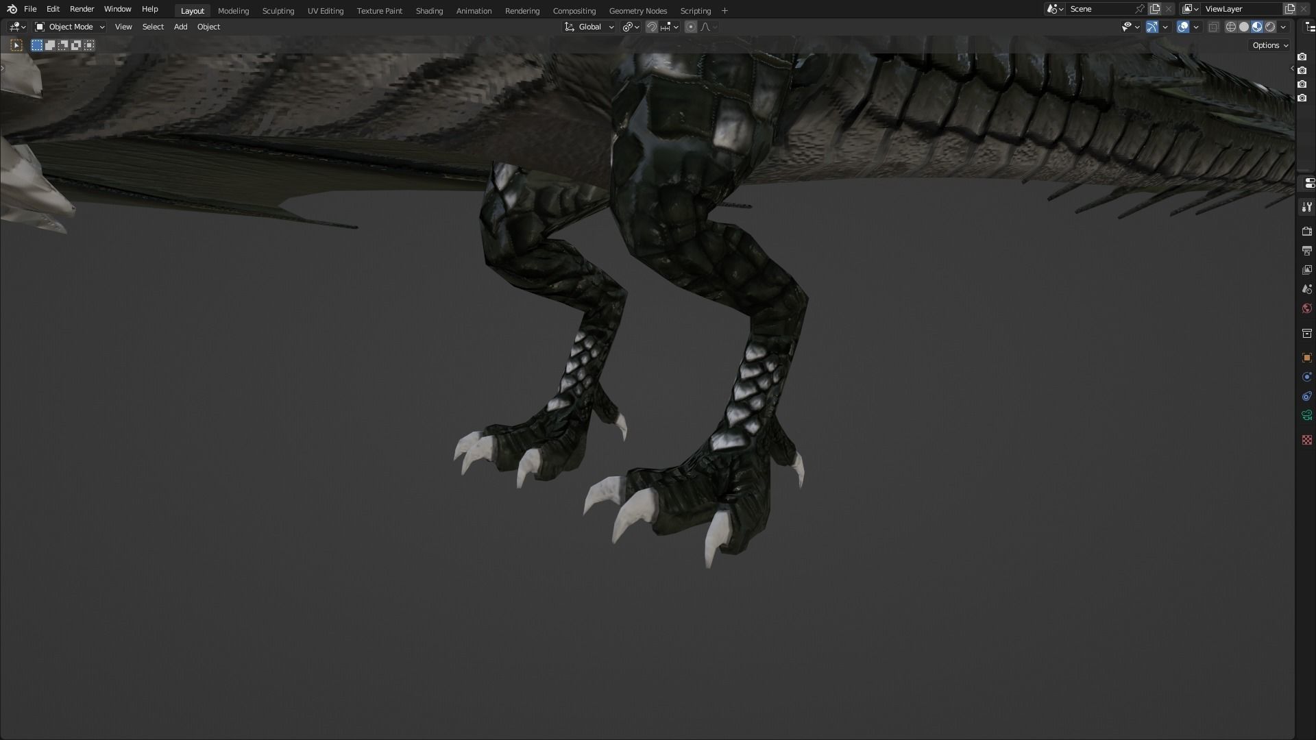 Low Poly Wyvern Dragon Animated Model Low-poly 3D model_99
