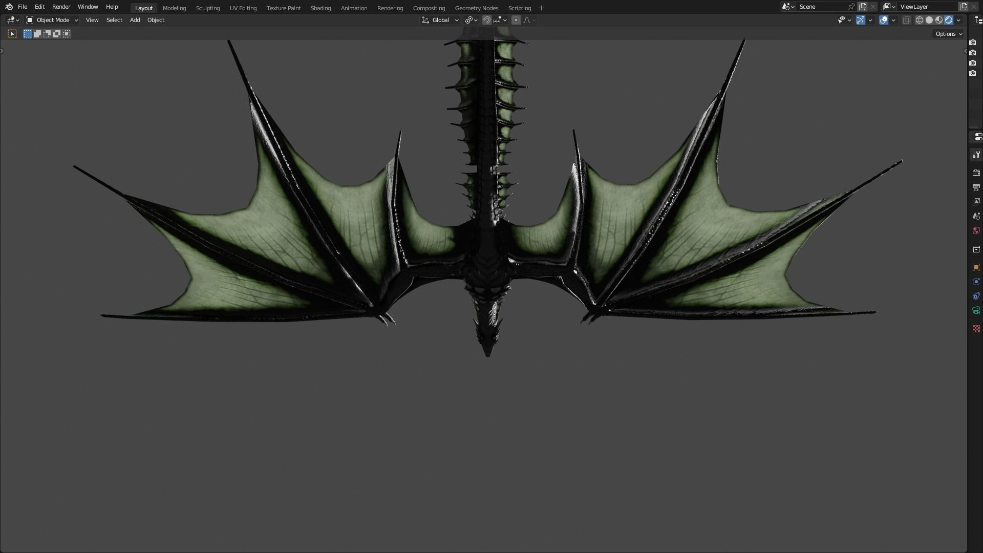 Low Poly Wyvern Dragon Animated Model Low-poly 3D model_89