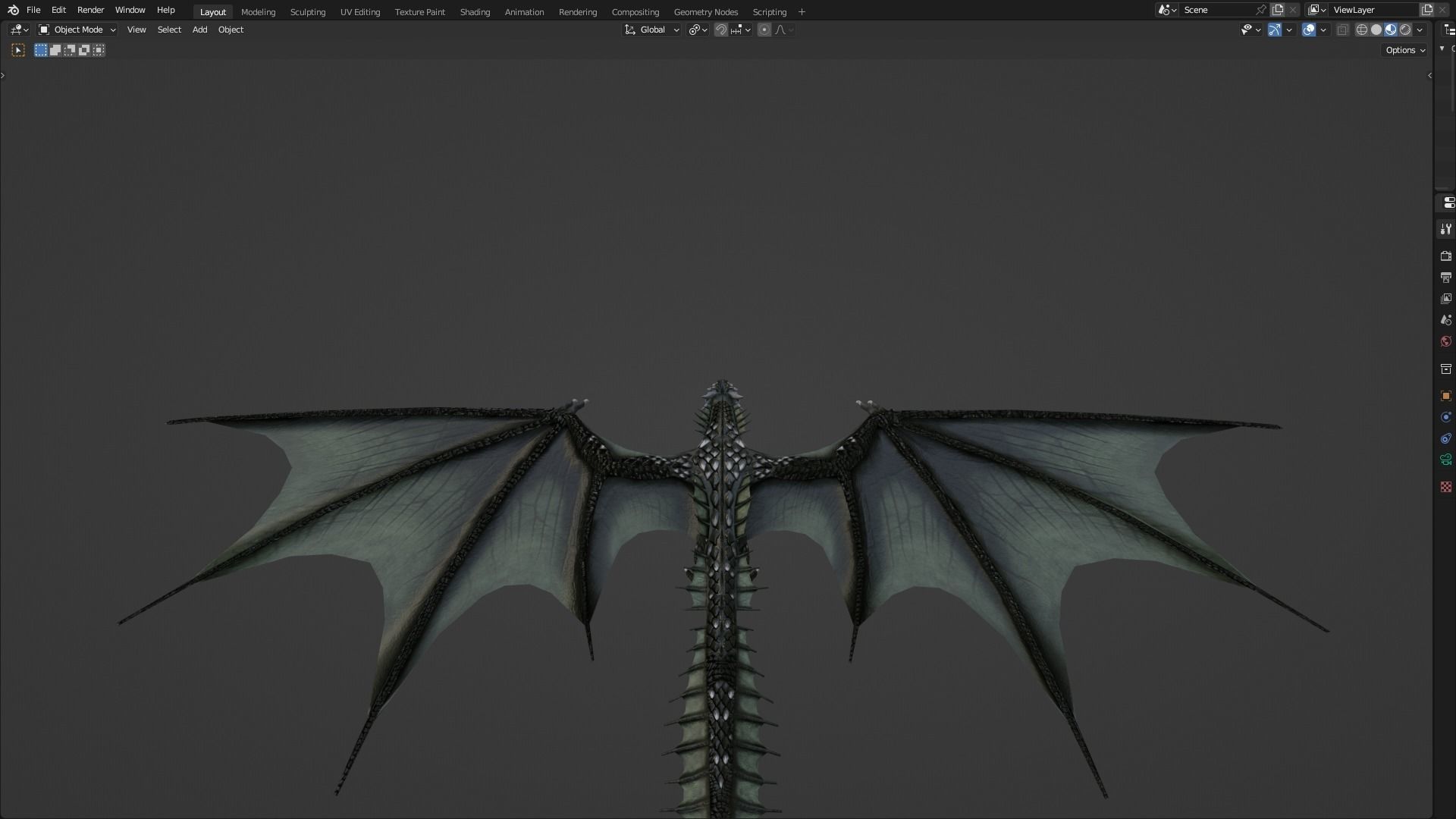 Low Poly Wyvern Dragon Animated Model Low-poly 3D model_57