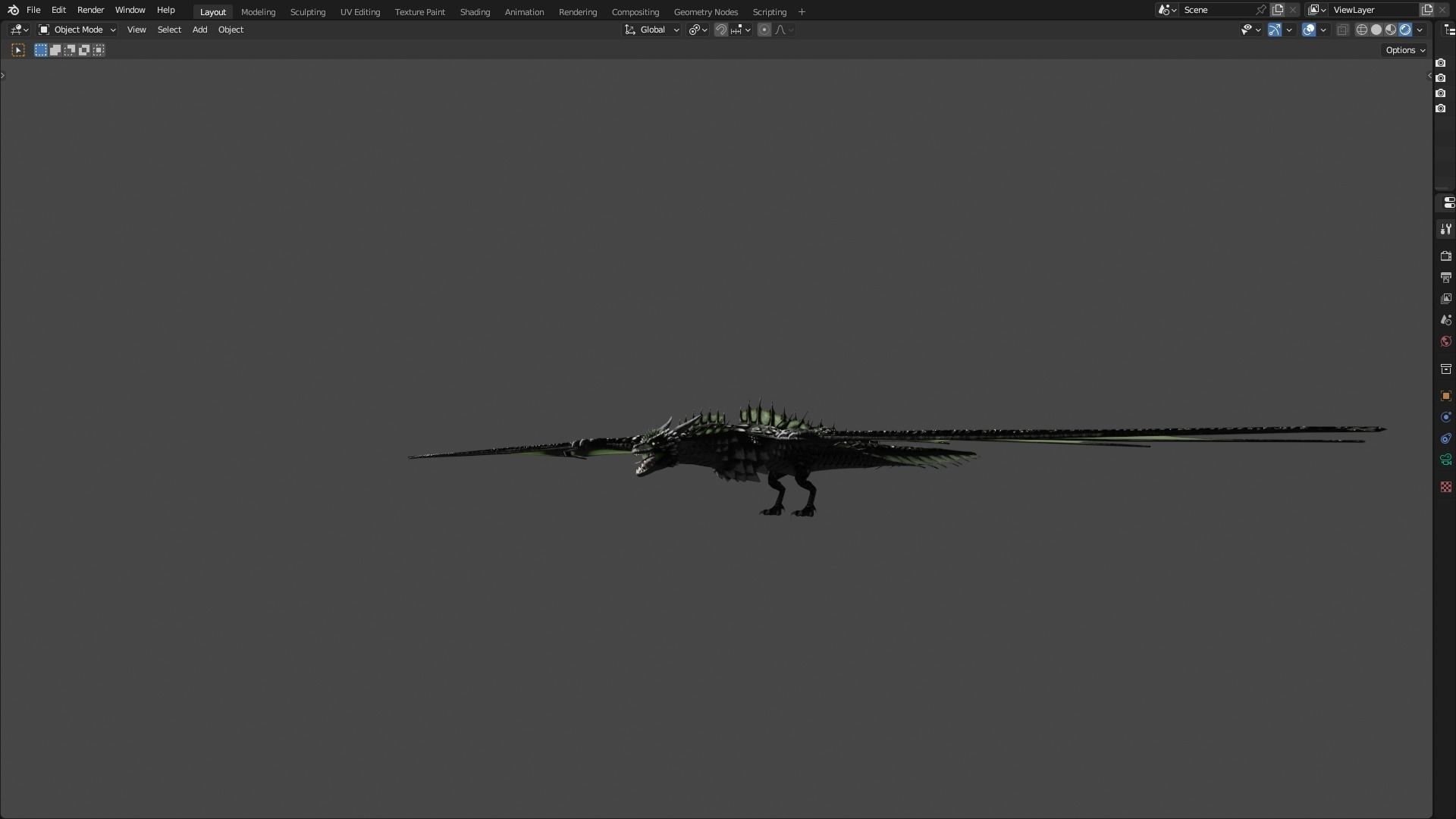 Low Poly Wyvern Dragon Animated Model Low-poly 3D model_70