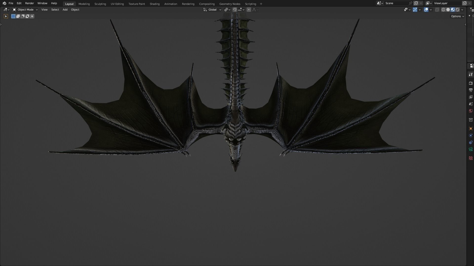 Low Poly Wyvern Dragon Animated Model Low-poly 3D model_65