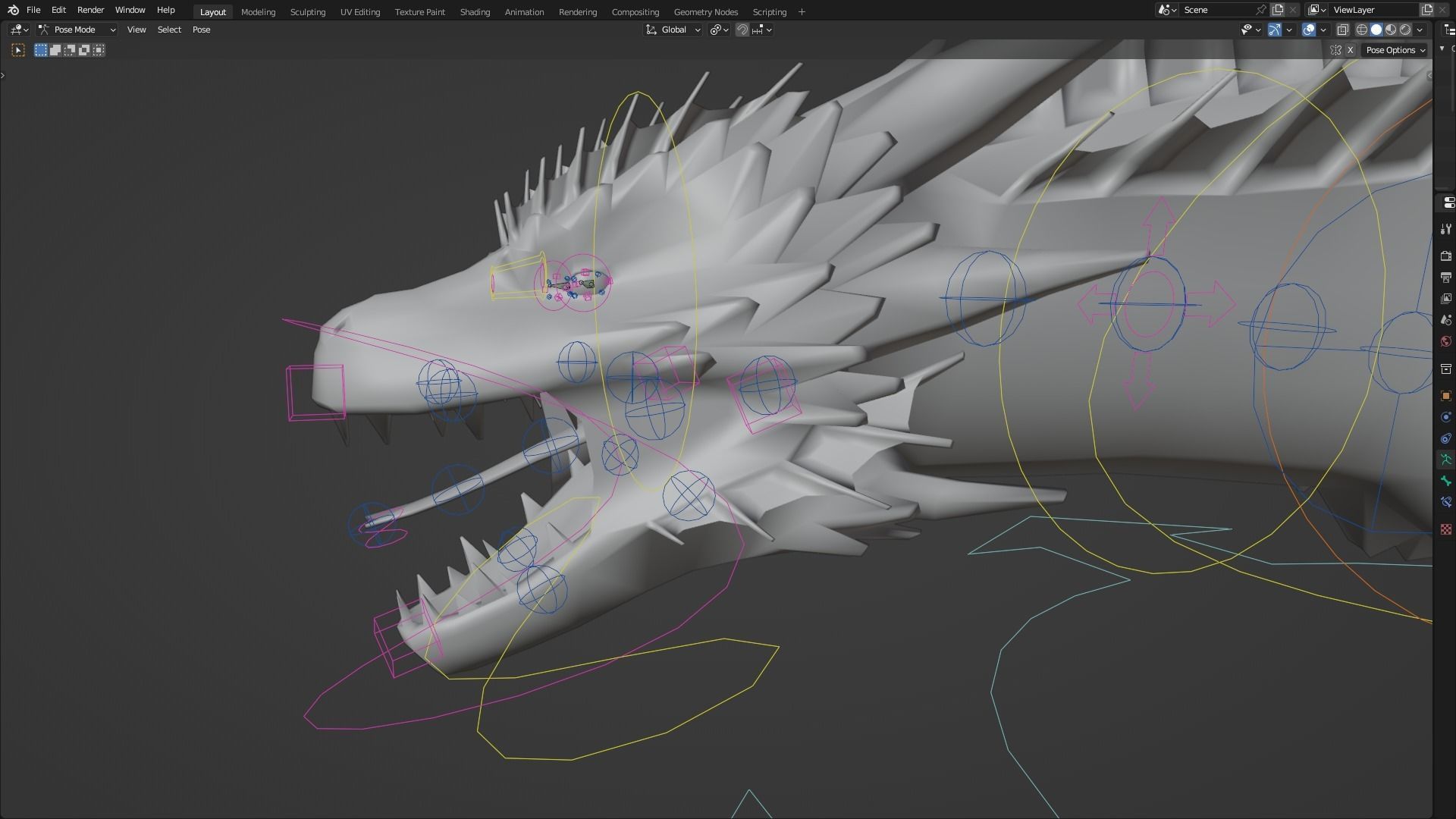 Low Poly Wyvern Dragon Animated Model Low-poly 3D model_110