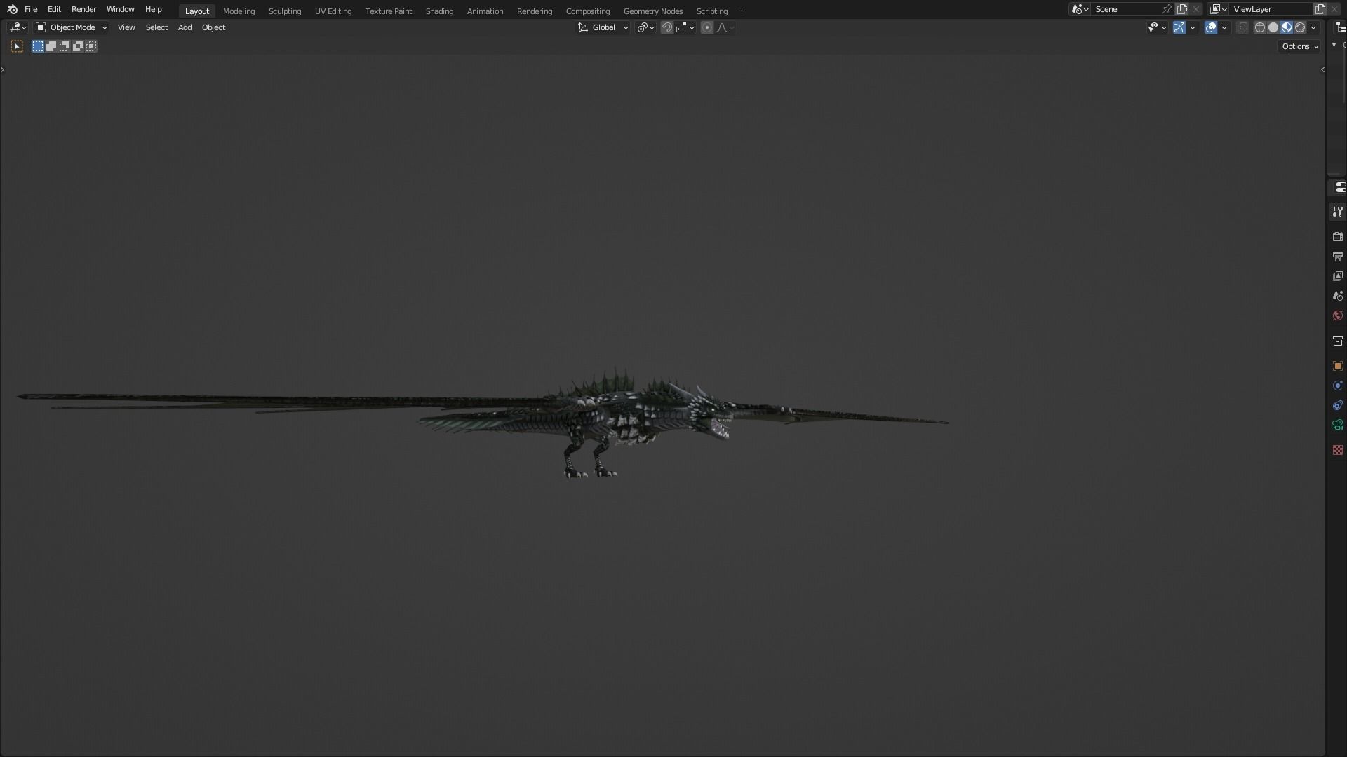 Low Poly Wyvern Dragon Animated Model Low-poly 3D model_52