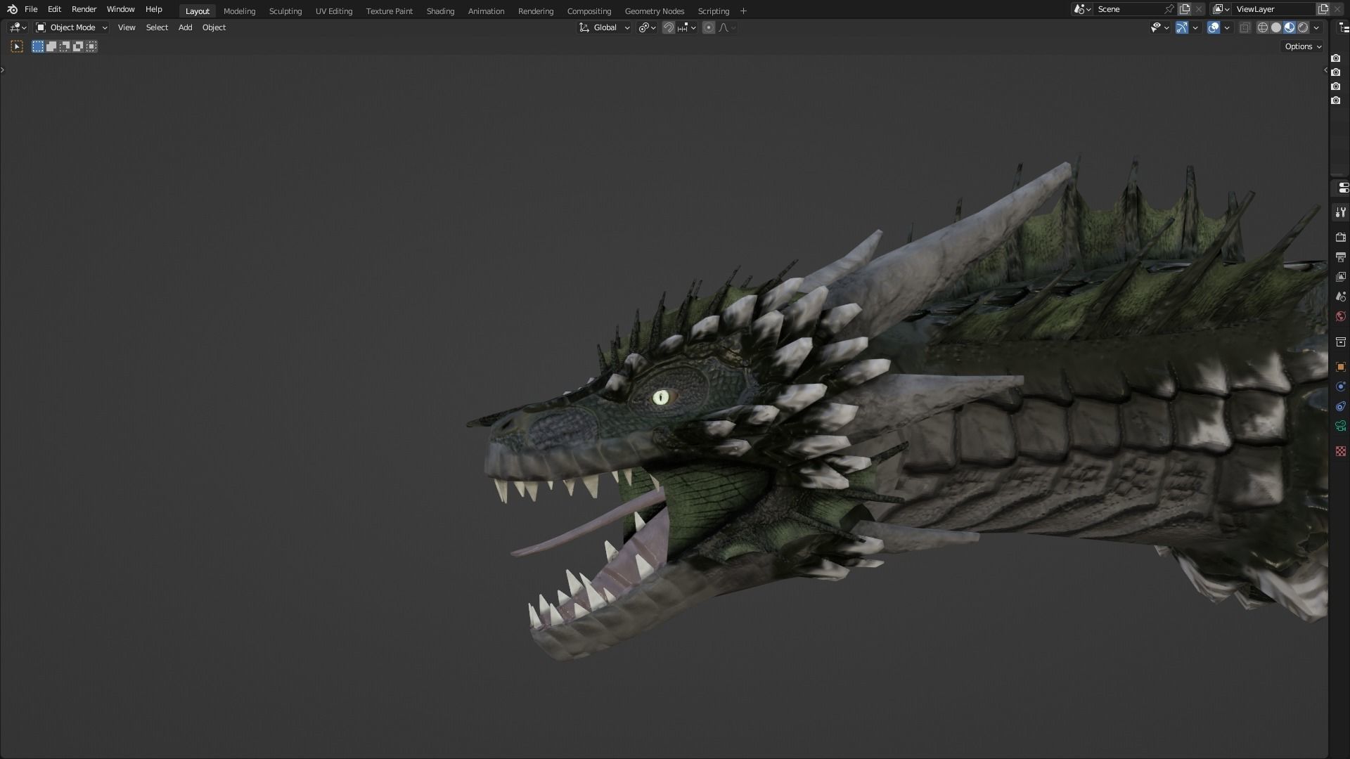 Low Poly Wyvern Dragon Animated Model Low-poly 3D model_102