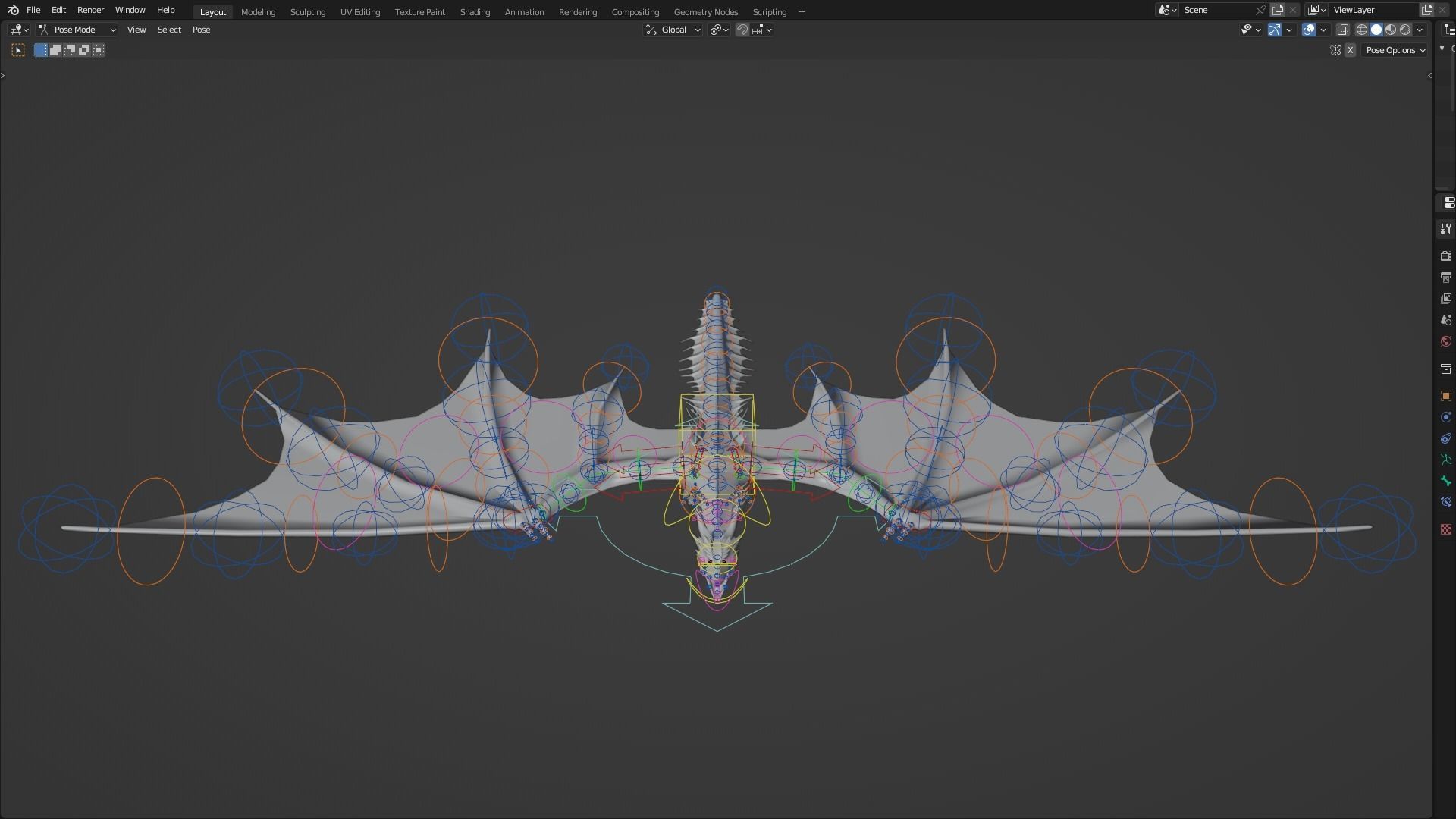 Low Poly Wyvern Dragon Animated Model Low-poly 3D model_106