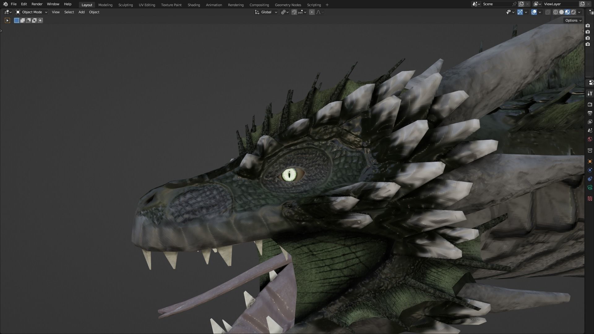 Low Poly Wyvern Dragon Animated Model Low-poly 3D model_103