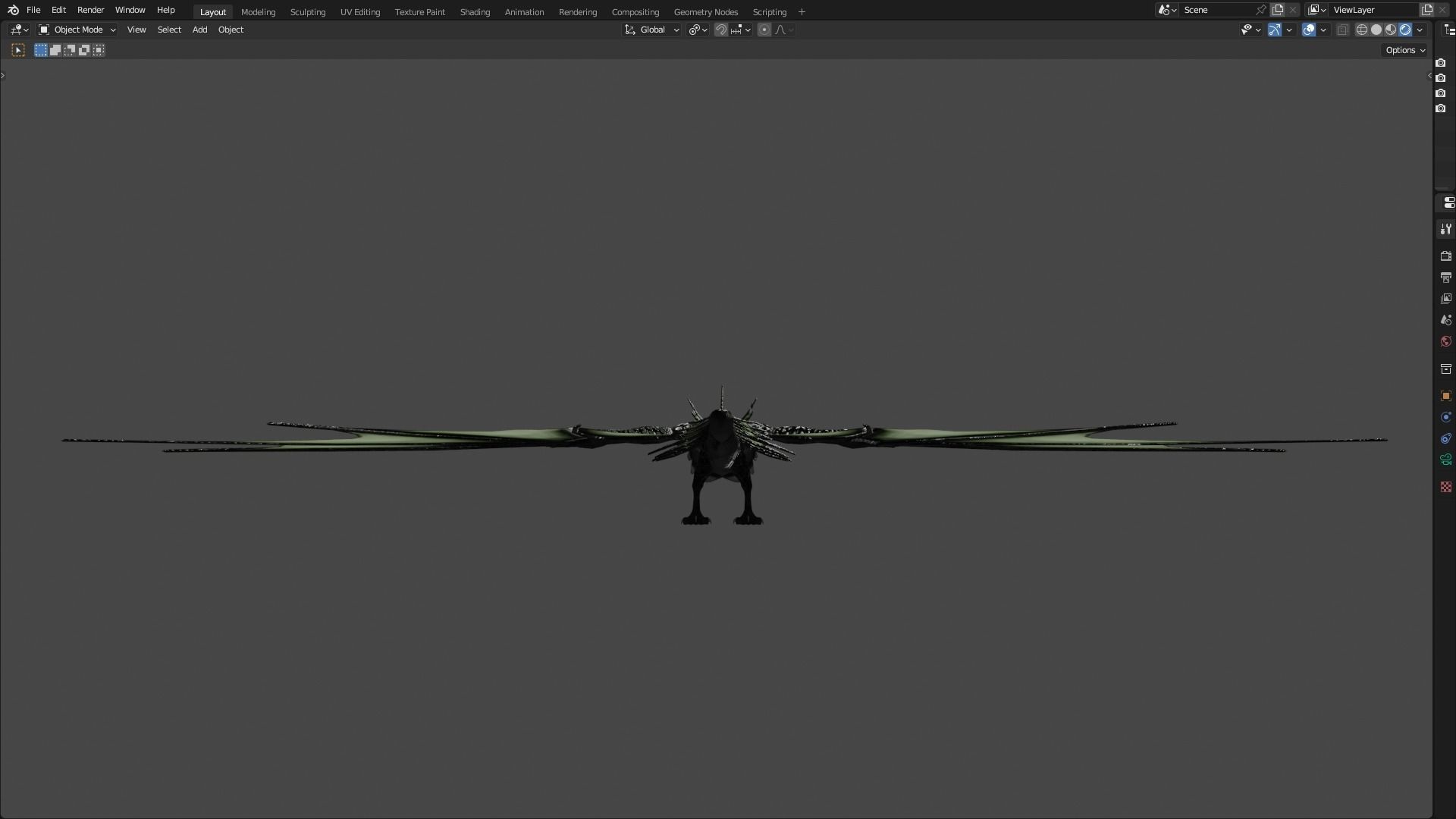 Low Poly Wyvern Dragon Animated Model Low-poly 3D model_73