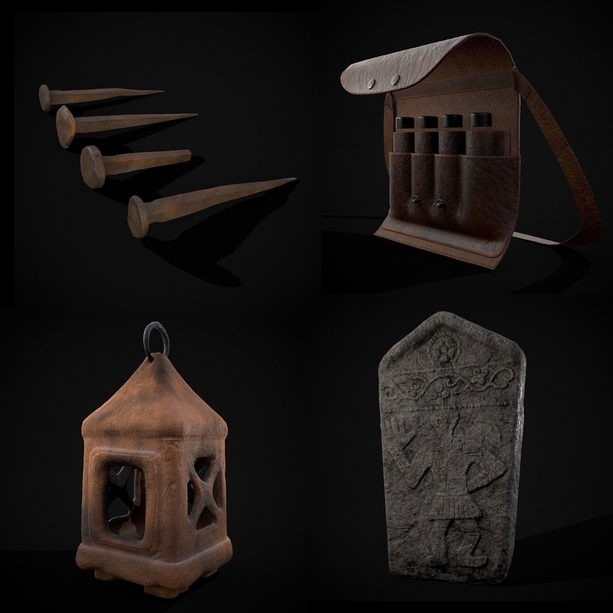 Medieval Prop Mix Thirty Six 3D Model Collection_6