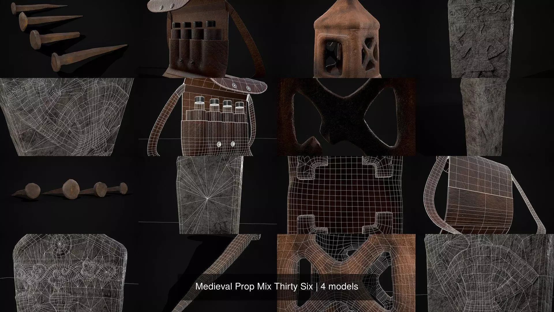 Medieval Prop Mix Thirty Six 3D Model Collection_5