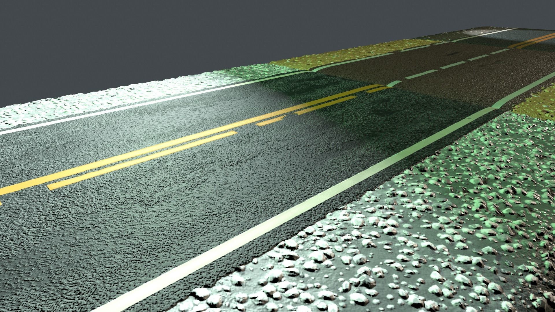 REALISTIC  ROAD PBR TEXTURE - SEAMLESS Texture and sbsar File Texture_8