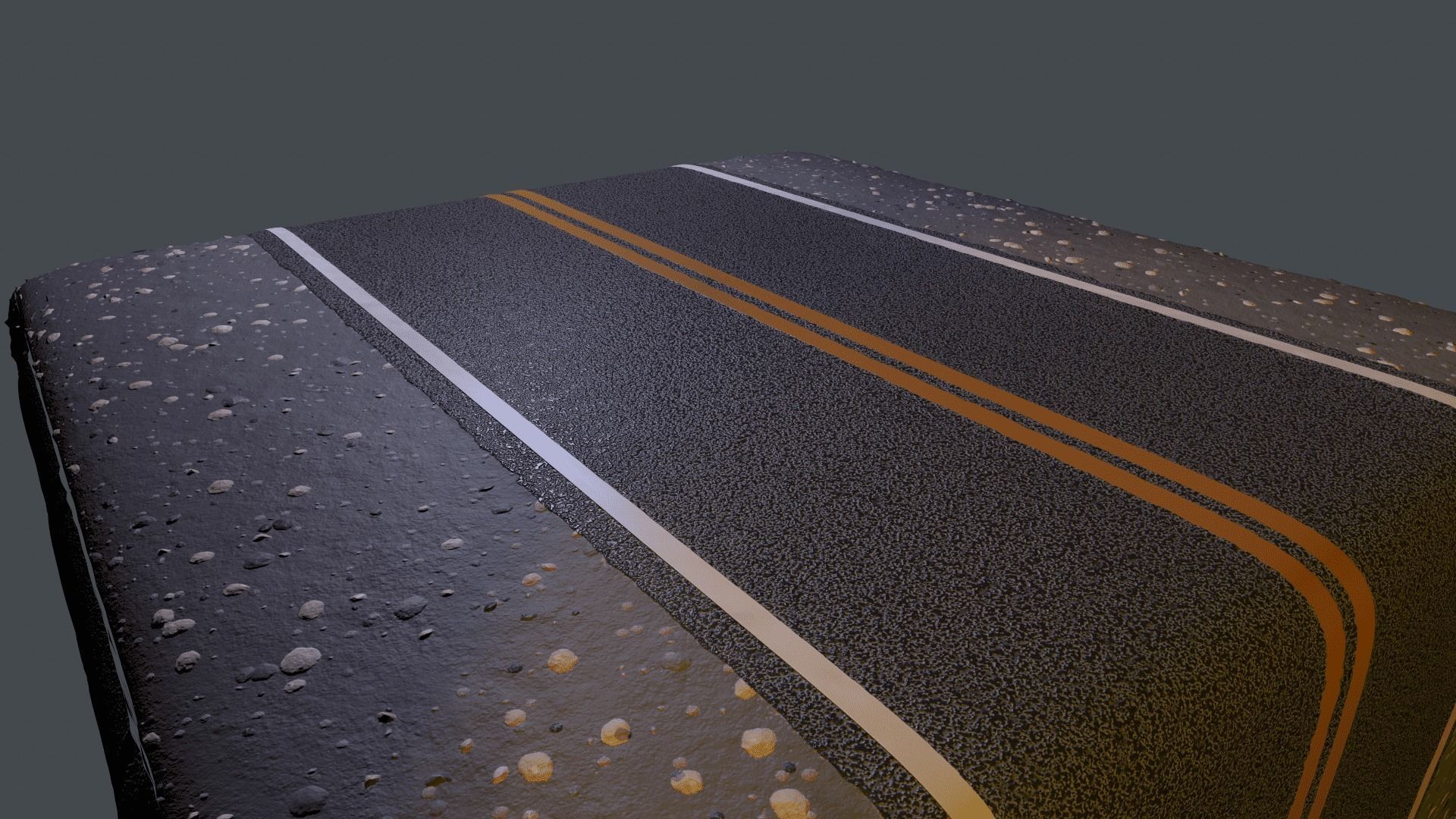 REALISTIC  ROAD PBR TEXTURE - SEAMLESS Texture and sbsar File Texture_25