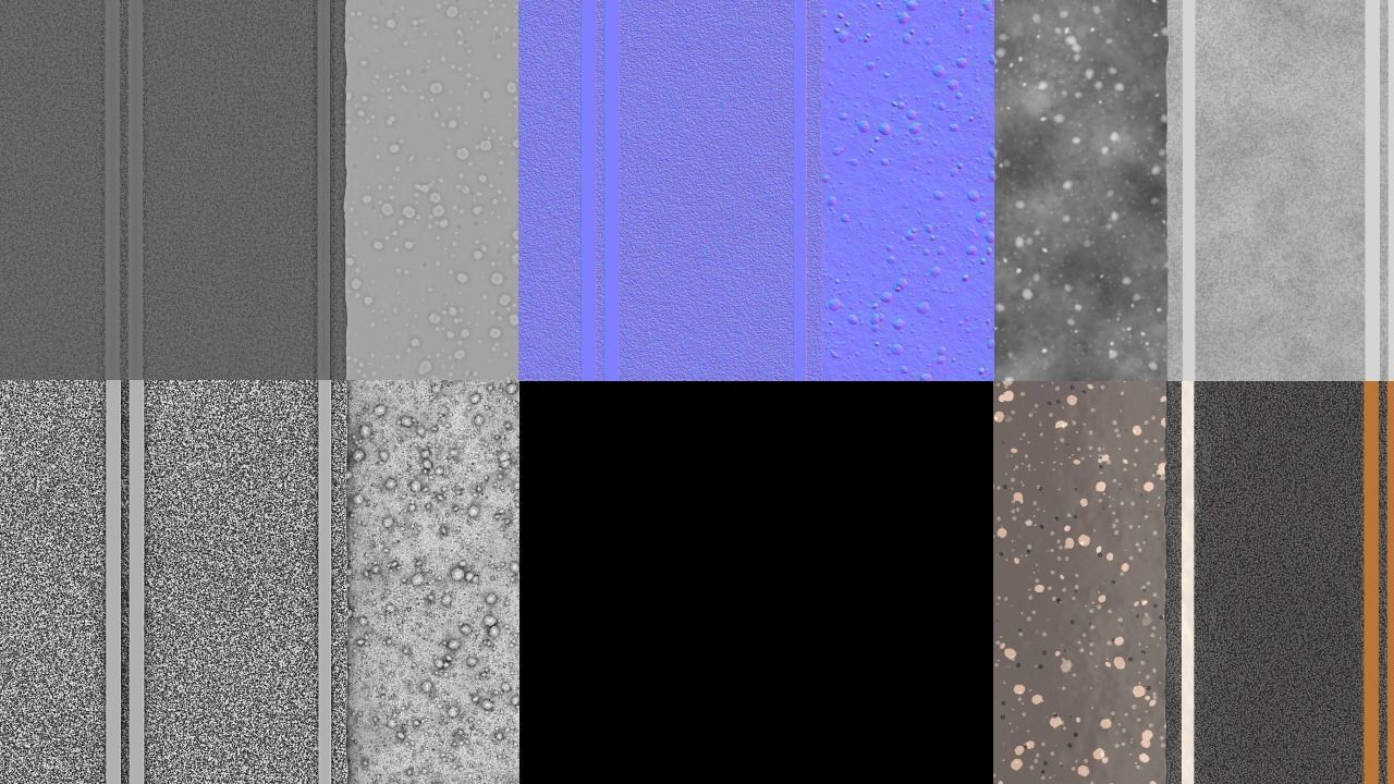 REALISTIC  ROAD PBR TEXTURE - SEAMLESS Texture and sbsar File Texture_35