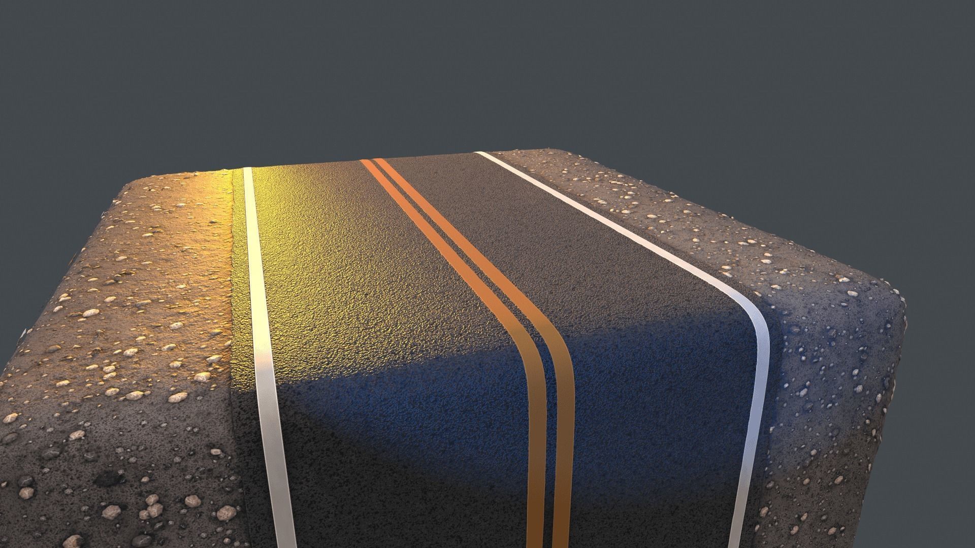 REALISTIC  ROAD PBR TEXTURE - SEAMLESS Texture and sbsar File Texture_23