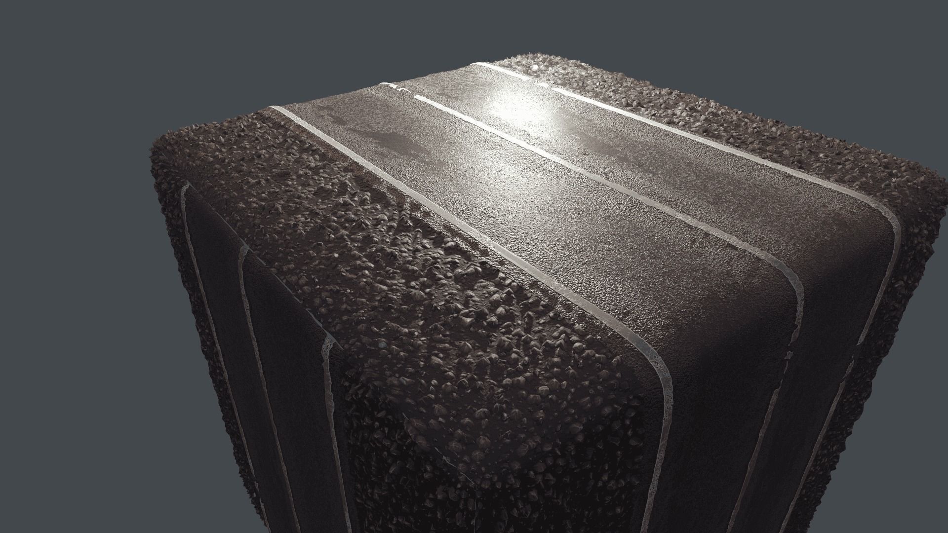 REALISTIC  ROAD PBR TEXTURE - SEAMLESS Texture and sbsar File Texture_10