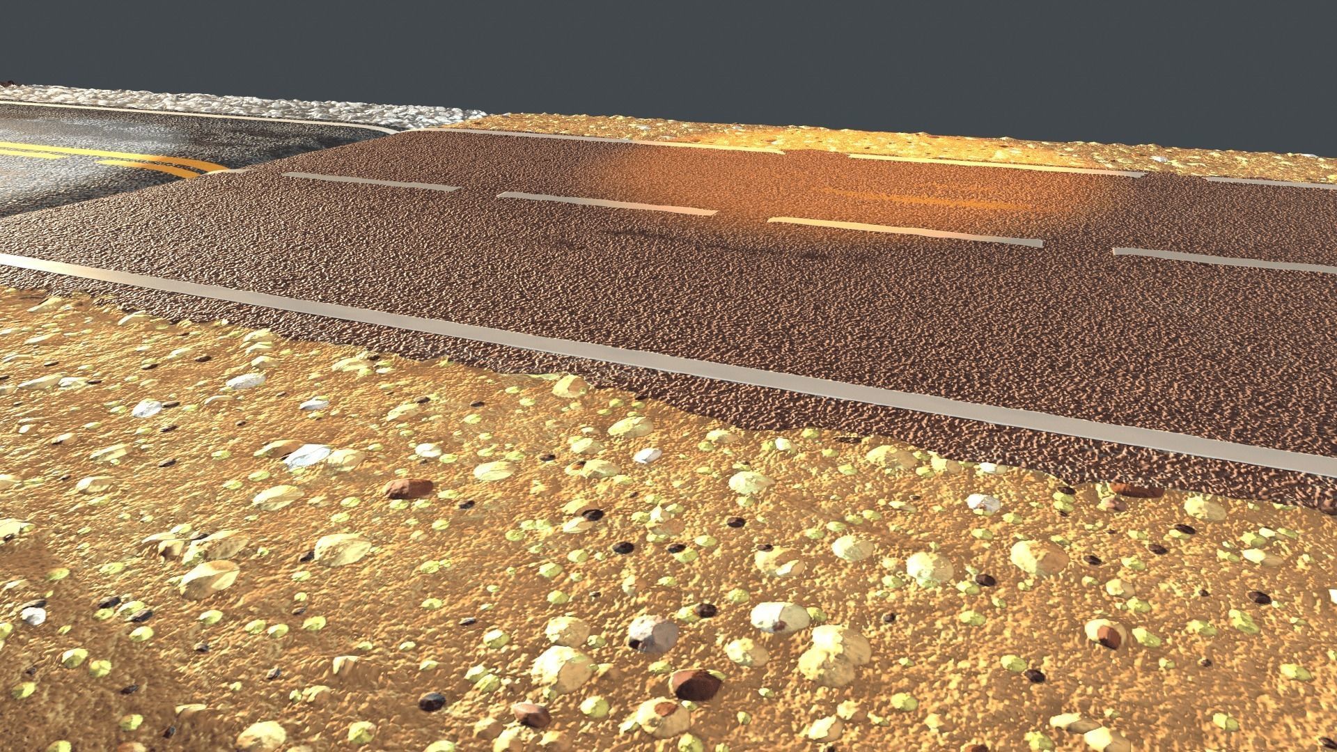REALISTIC  ROAD PBR TEXTURE - SEAMLESS Texture and sbsar File Texture_5