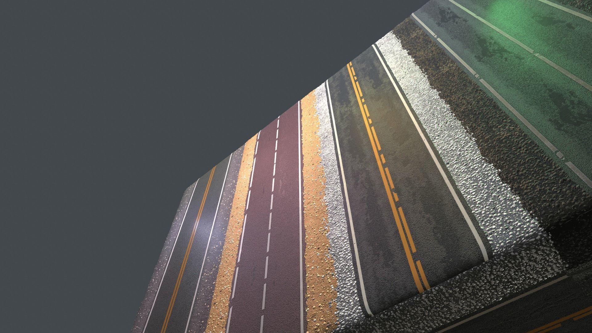 REALISTIC  ROAD PBR TEXTURE - SEAMLESS Texture and sbsar File Texture_28