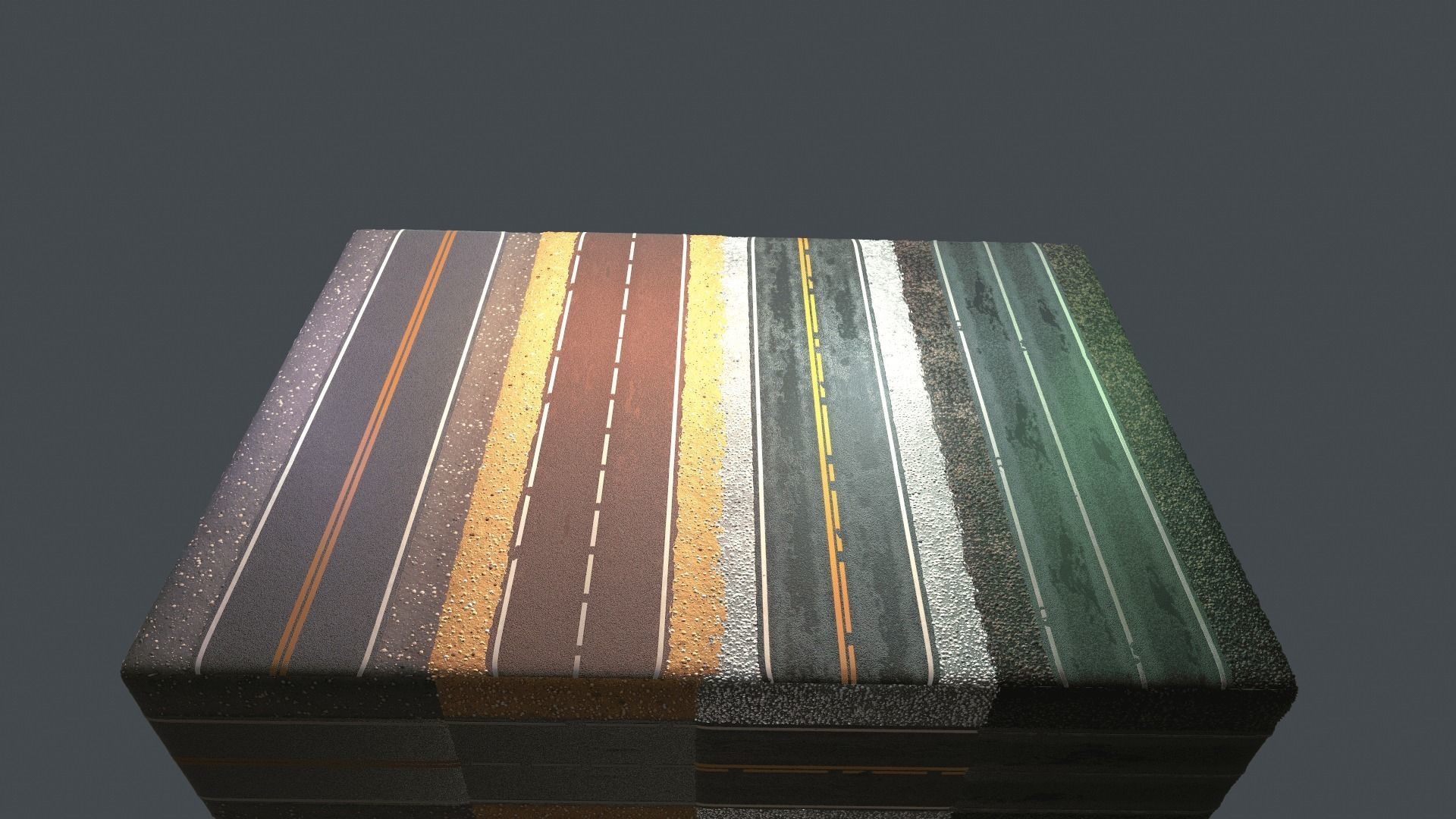 REALISTIC  ROAD PBR TEXTURE - SEAMLESS Texture and sbsar File Texture_31