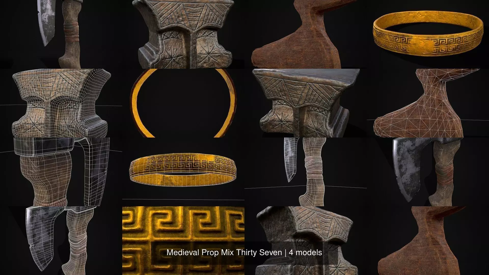 Medieval Prop Mix Thirty Seven 3D Model Collection_5