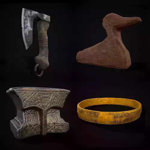 Medieval Prop Mix Thirty Seven 3D Model Collection Medieval Prop Mix Thirty Seven 3D Model Collection