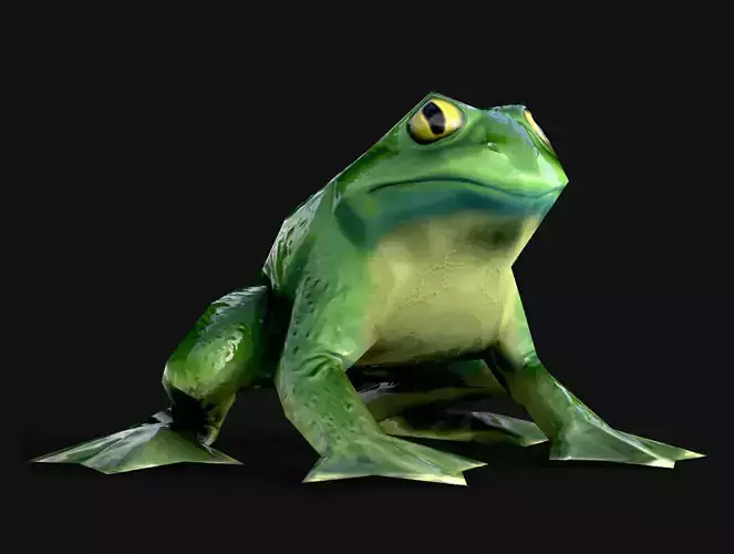 Mobile Frog Low-poly 3D model