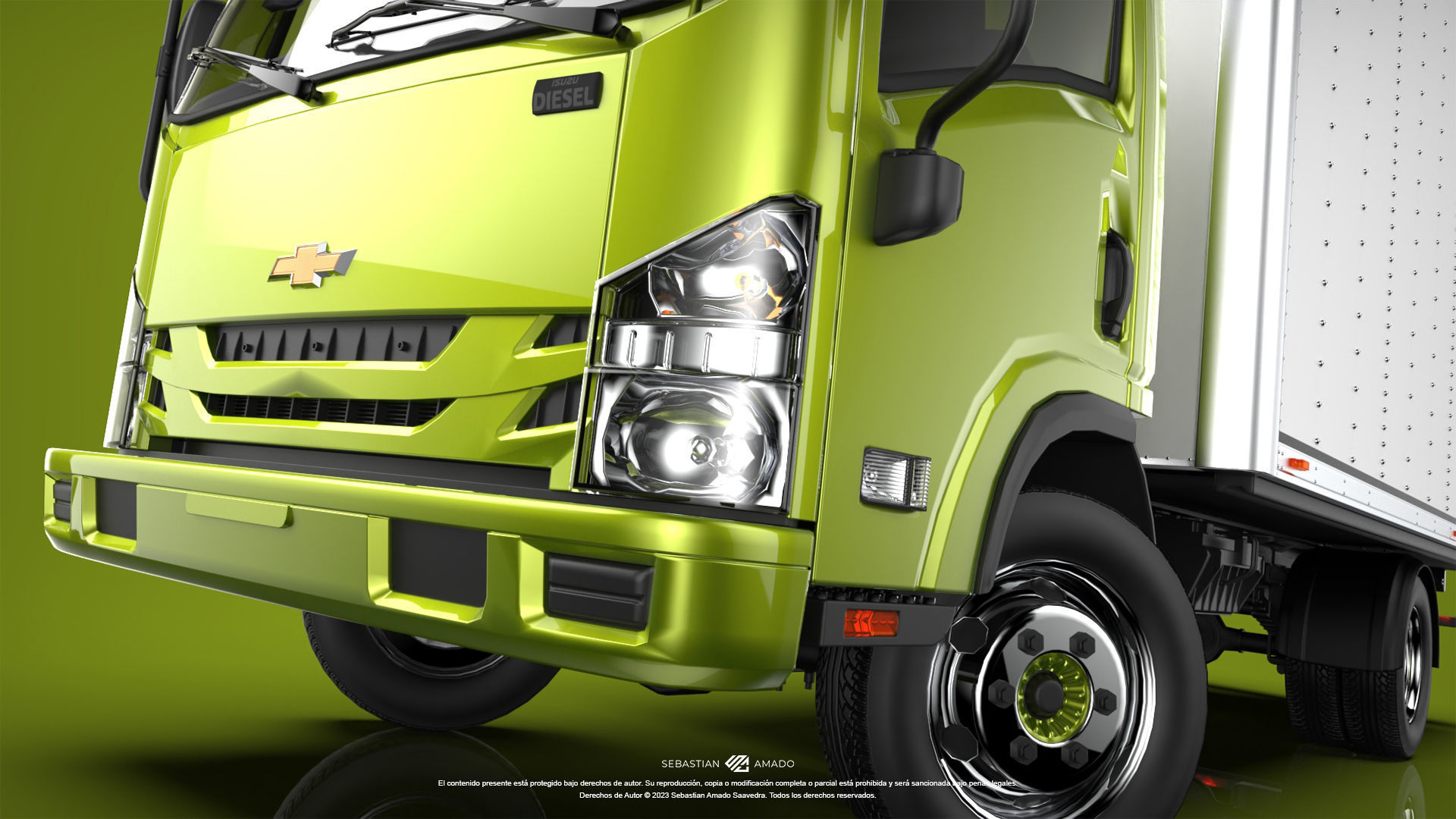 Chevrolet Isuzu NPR 2018 3D model_3