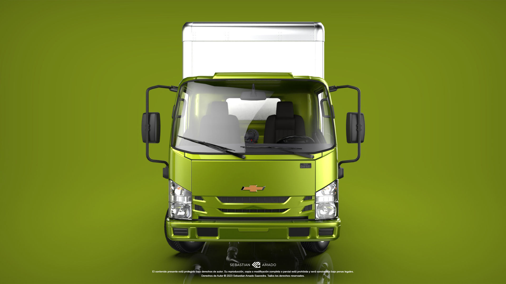 Chevrolet Isuzu NPR 2018 3D model_2