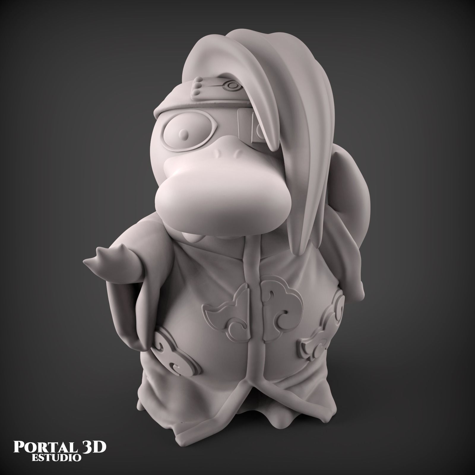 AKATSUKI PSYDUCK 3D print model_5