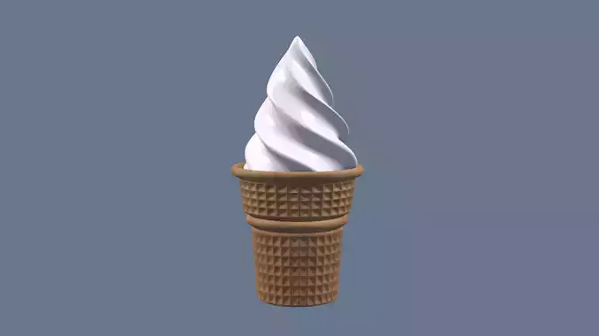 Ice Cream White 3D model