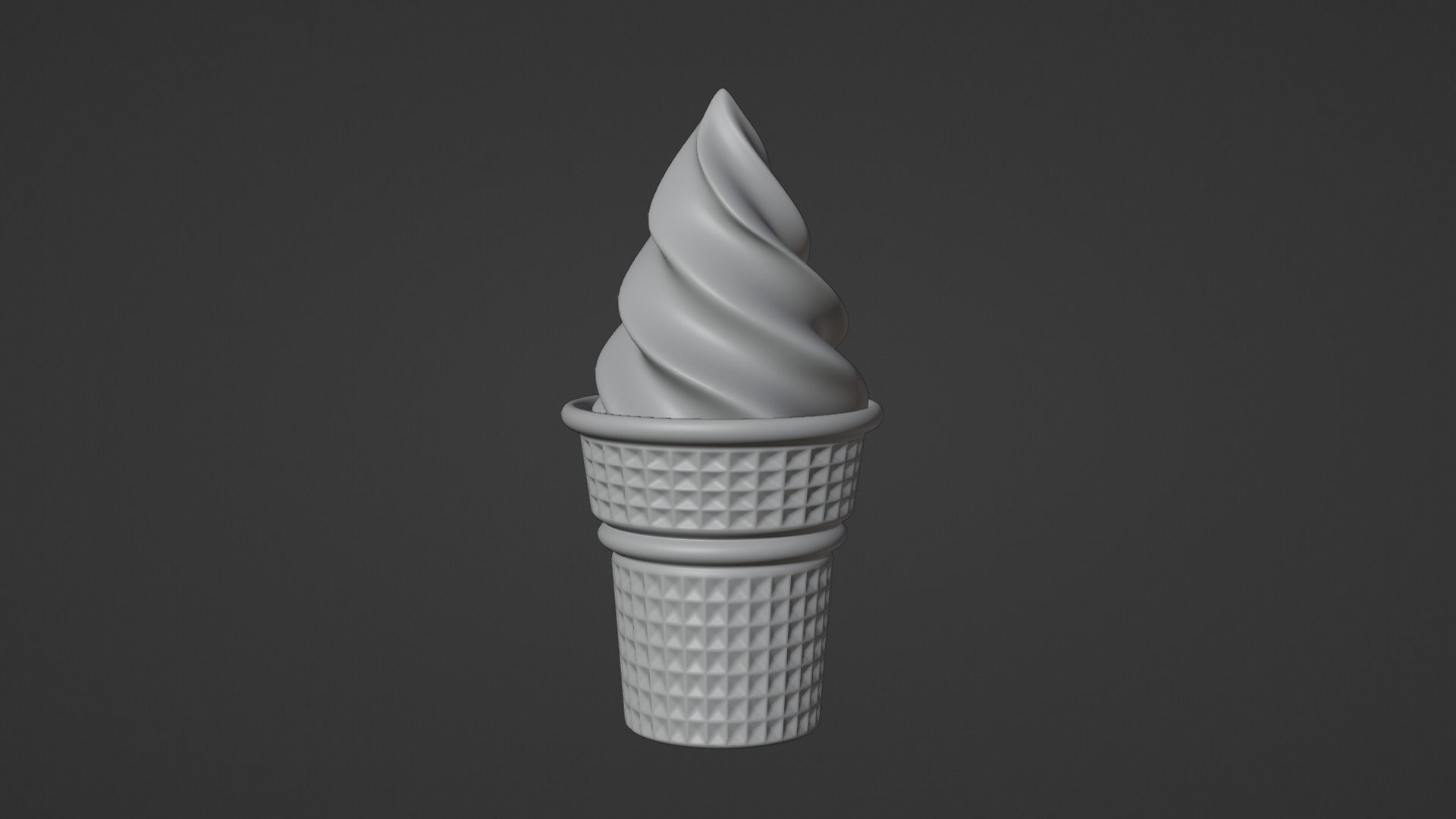 Ice Cream White 3D model_3