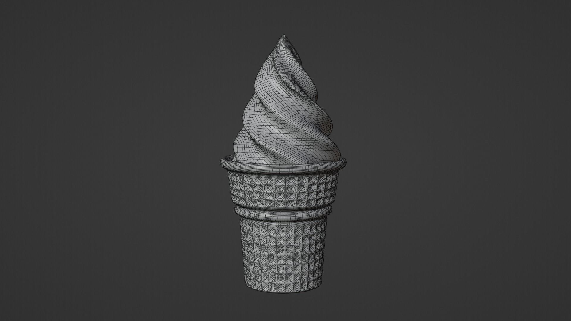 Ice Cream White 3D model_4