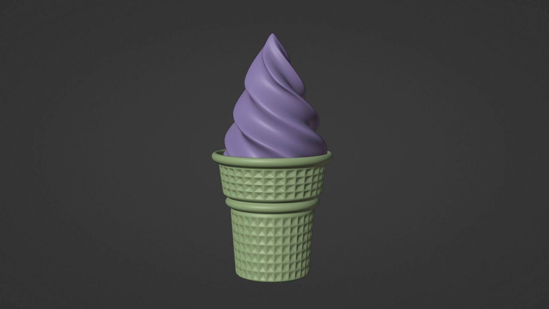 Ice Cream White 3D model_2