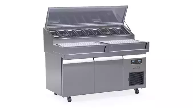 U-Line Pizza Prep Table Refrigerators Ucpt565-Ss61A 3D model
