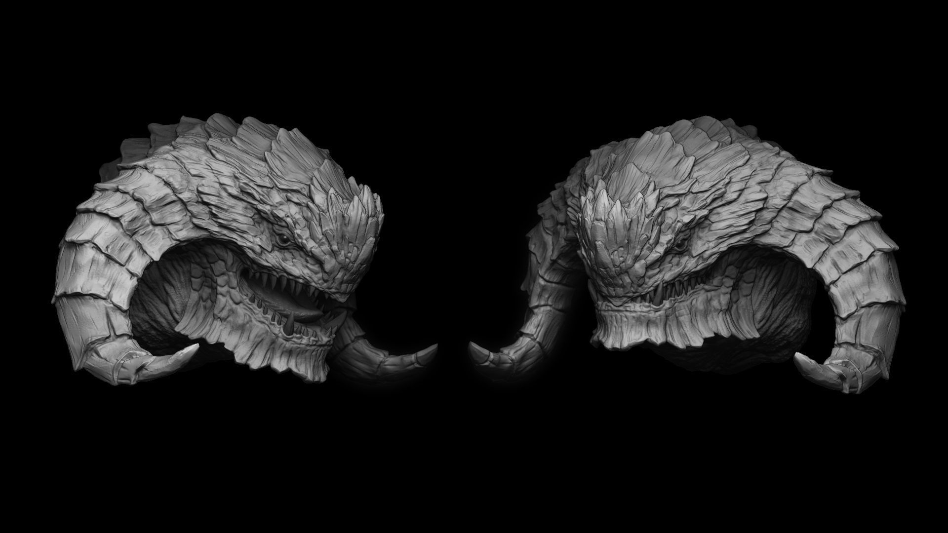 Zbrush and Blender Dragon Maker 140 Brushes Bundle 3D model_11