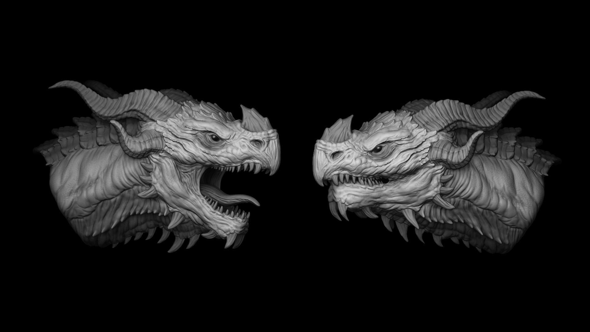 Zbrush and Blender Dragon Maker 140 Brushes Bundle 3D model_7