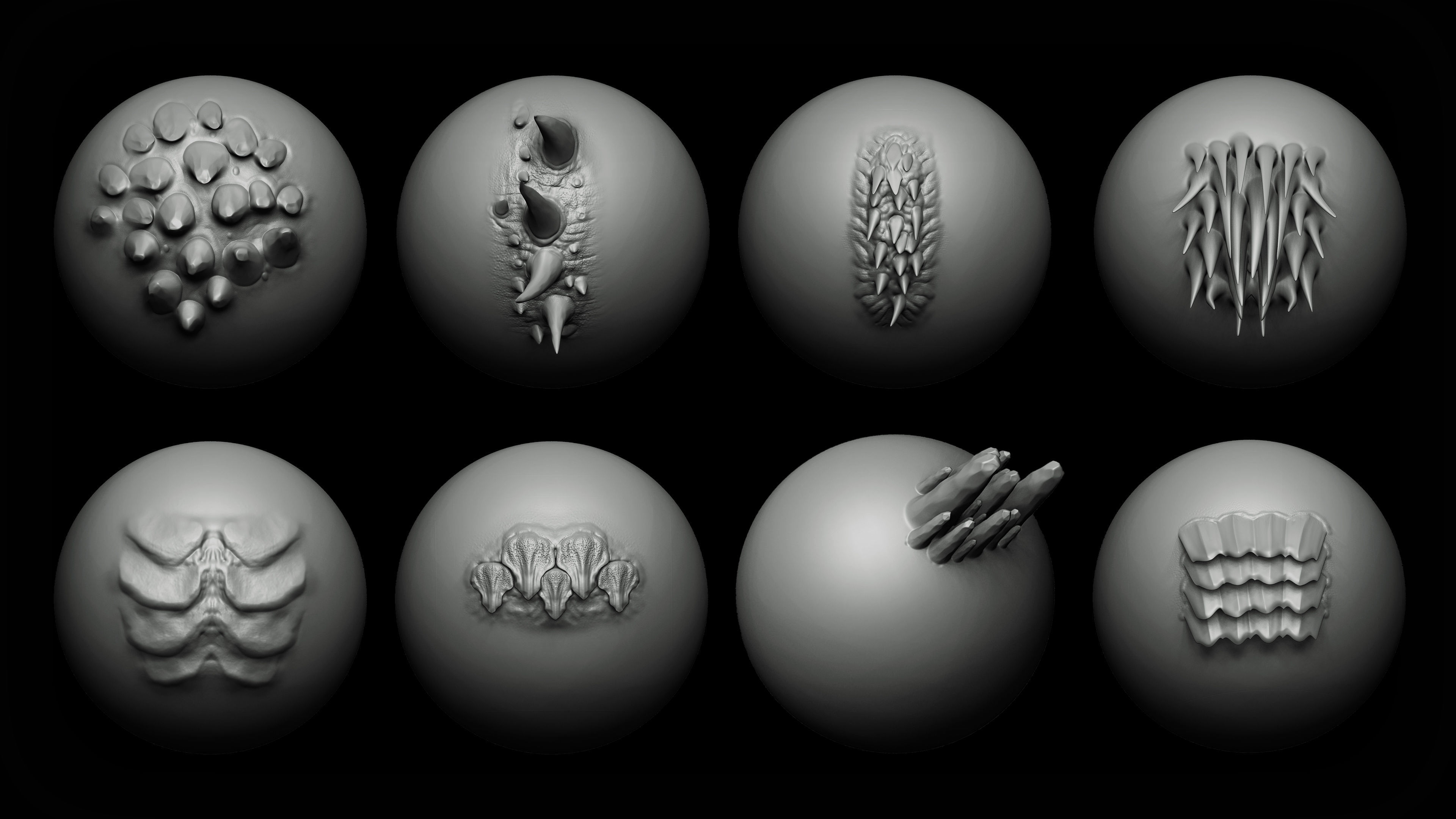 Zbrush and Blender Dragon Maker 140 Brushes Bundle 3D model_15