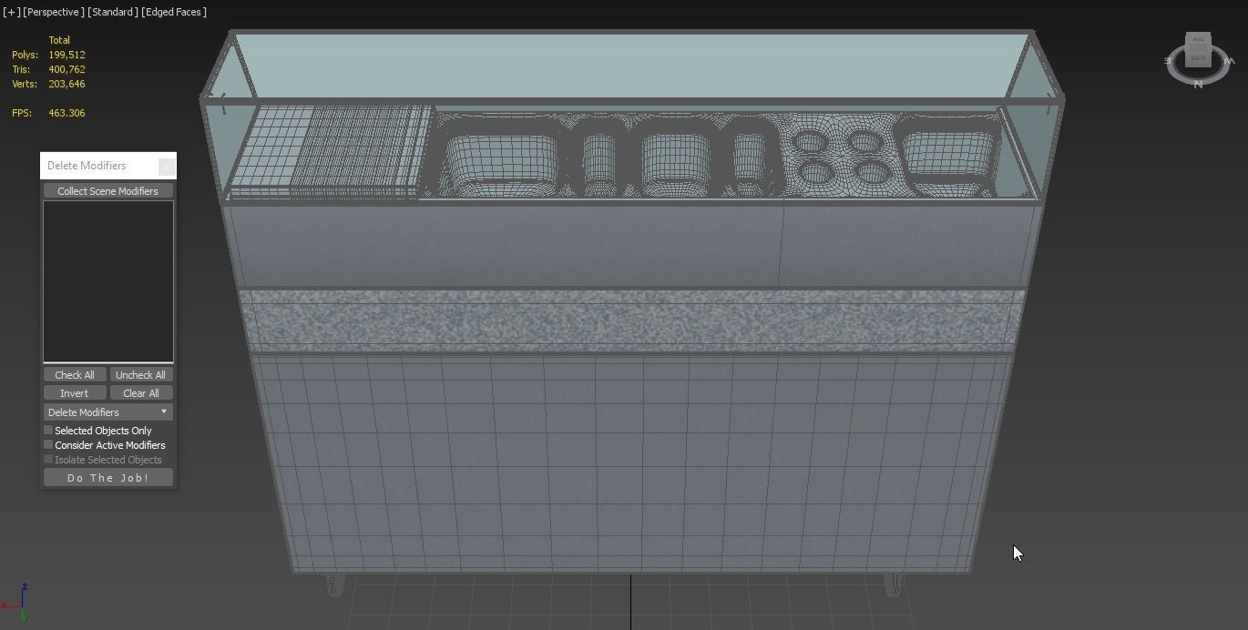 U-Line Pizza Prep Table Refrigerators Ucpp566-Ss61A Low-poly 3D model_6