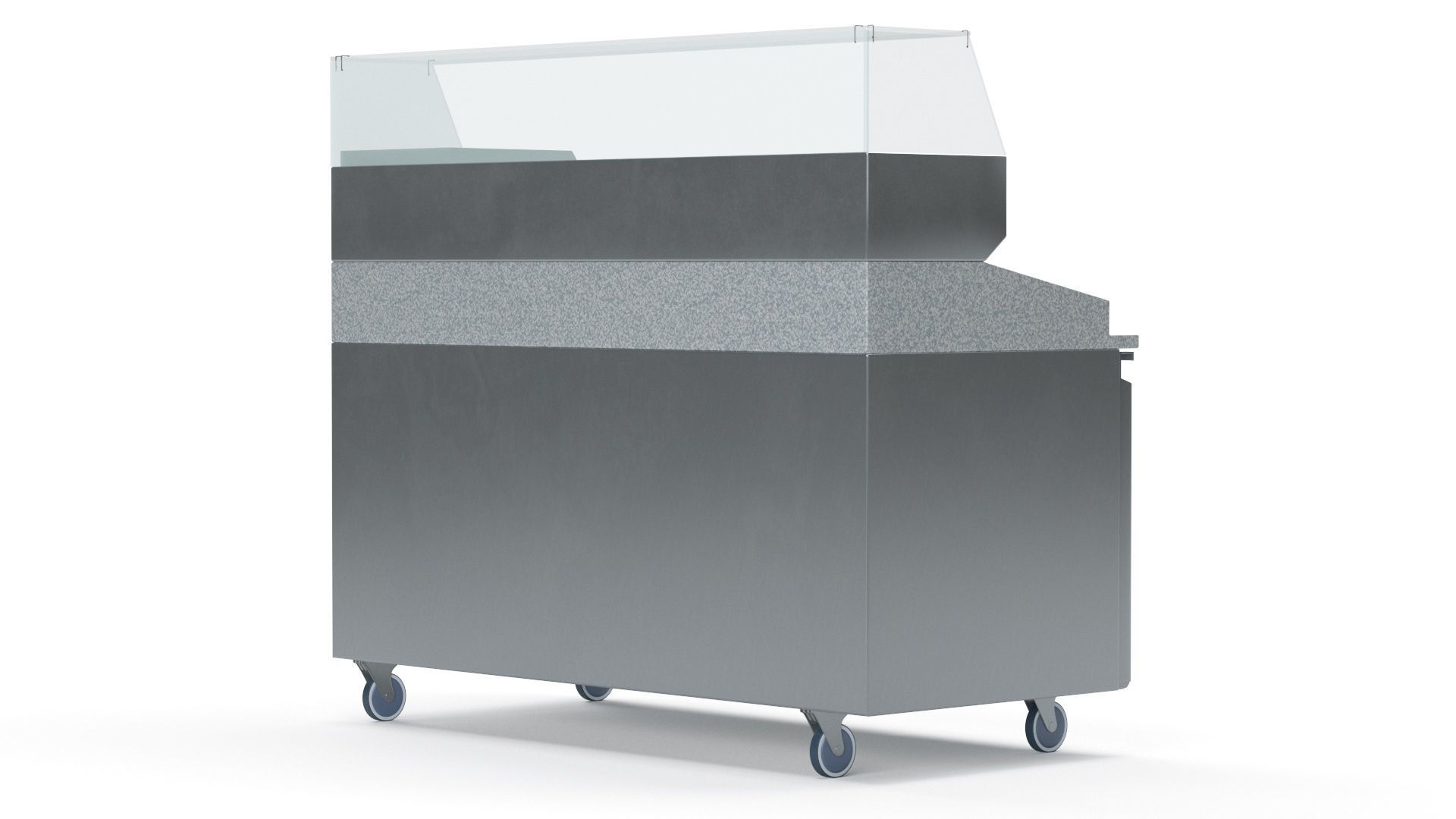 U-Line Pizza Prep Table Refrigerators Ucpp566-Ss61A Low-poly 3D model_22