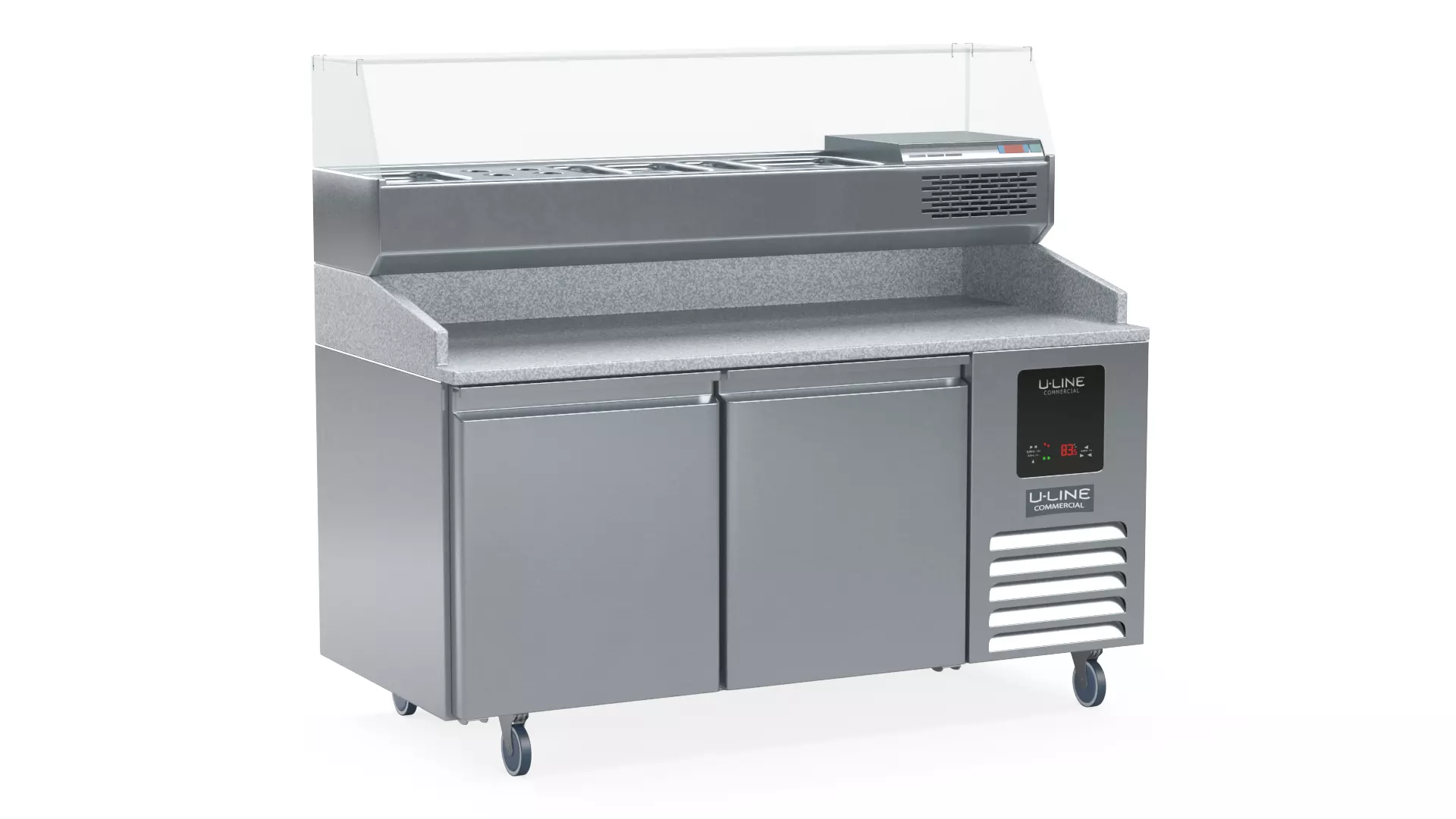 U-Line Pizza Prep Table Refrigerators Ucpp566-Ss61A Low-poly 3D model_0