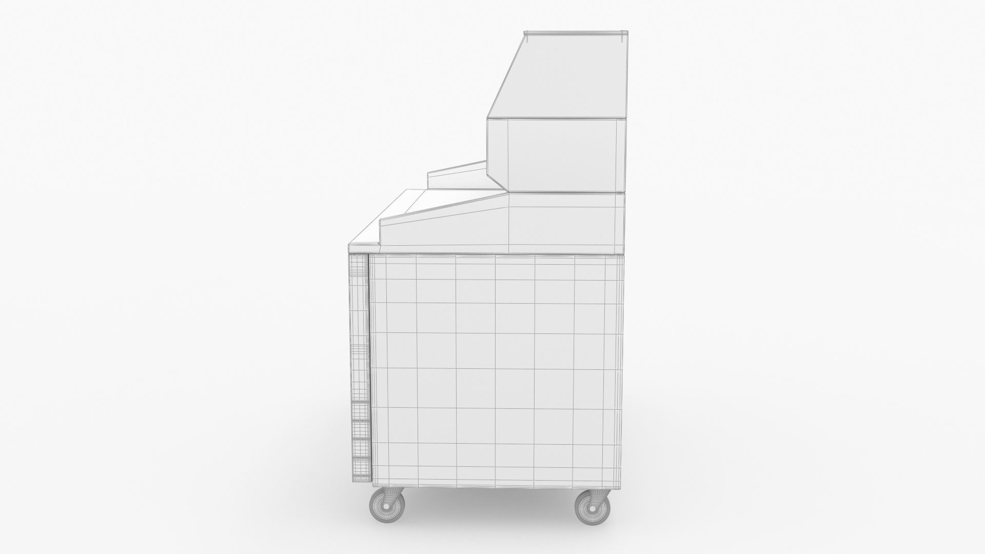 U-Line Pizza Prep Table Refrigerators Ucpp566-Ss61A Low-poly 3D model_10