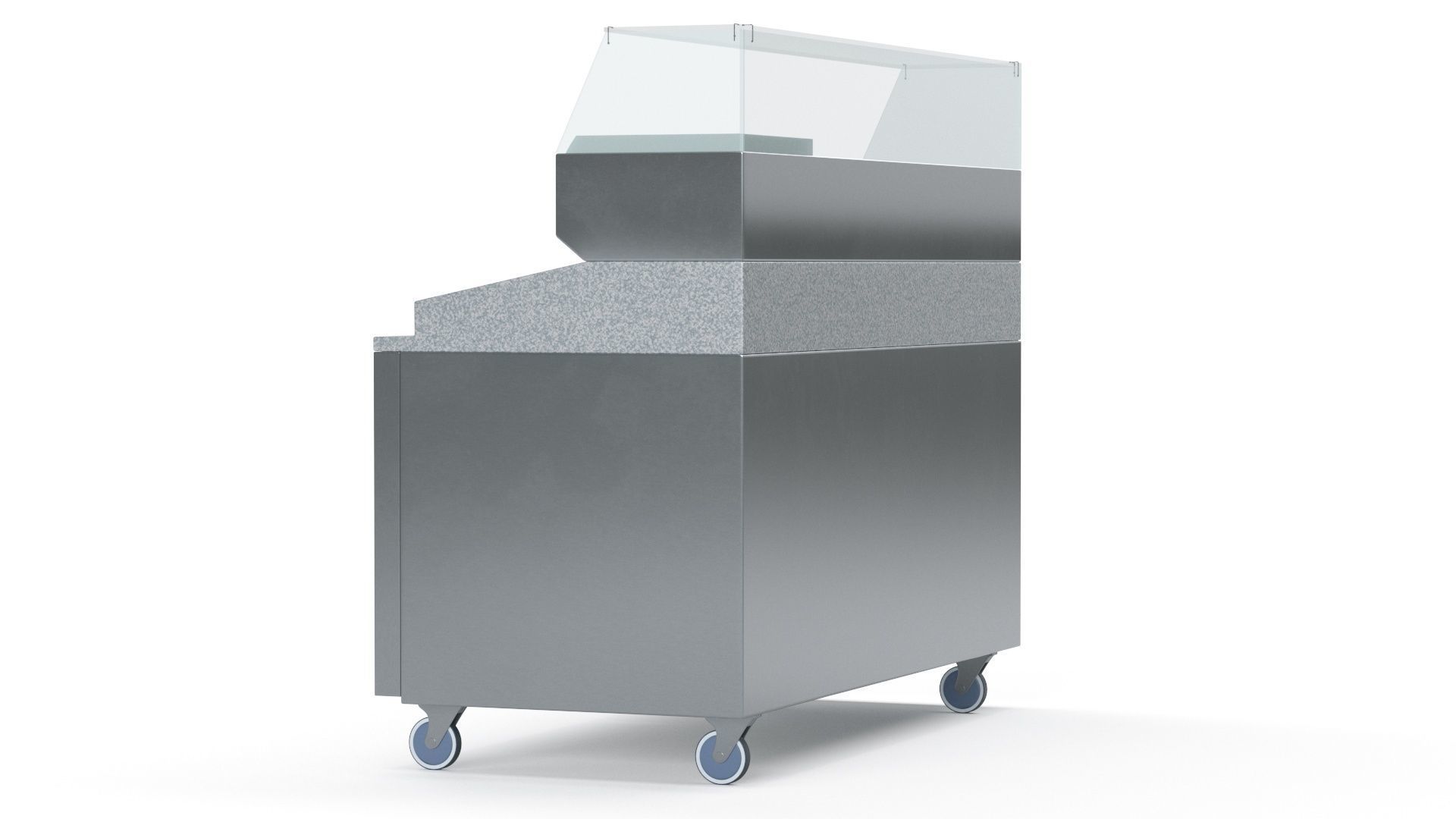 U-Line Pizza Prep Table Refrigerators Ucpp566-Ss61A Low-poly 3D model_26