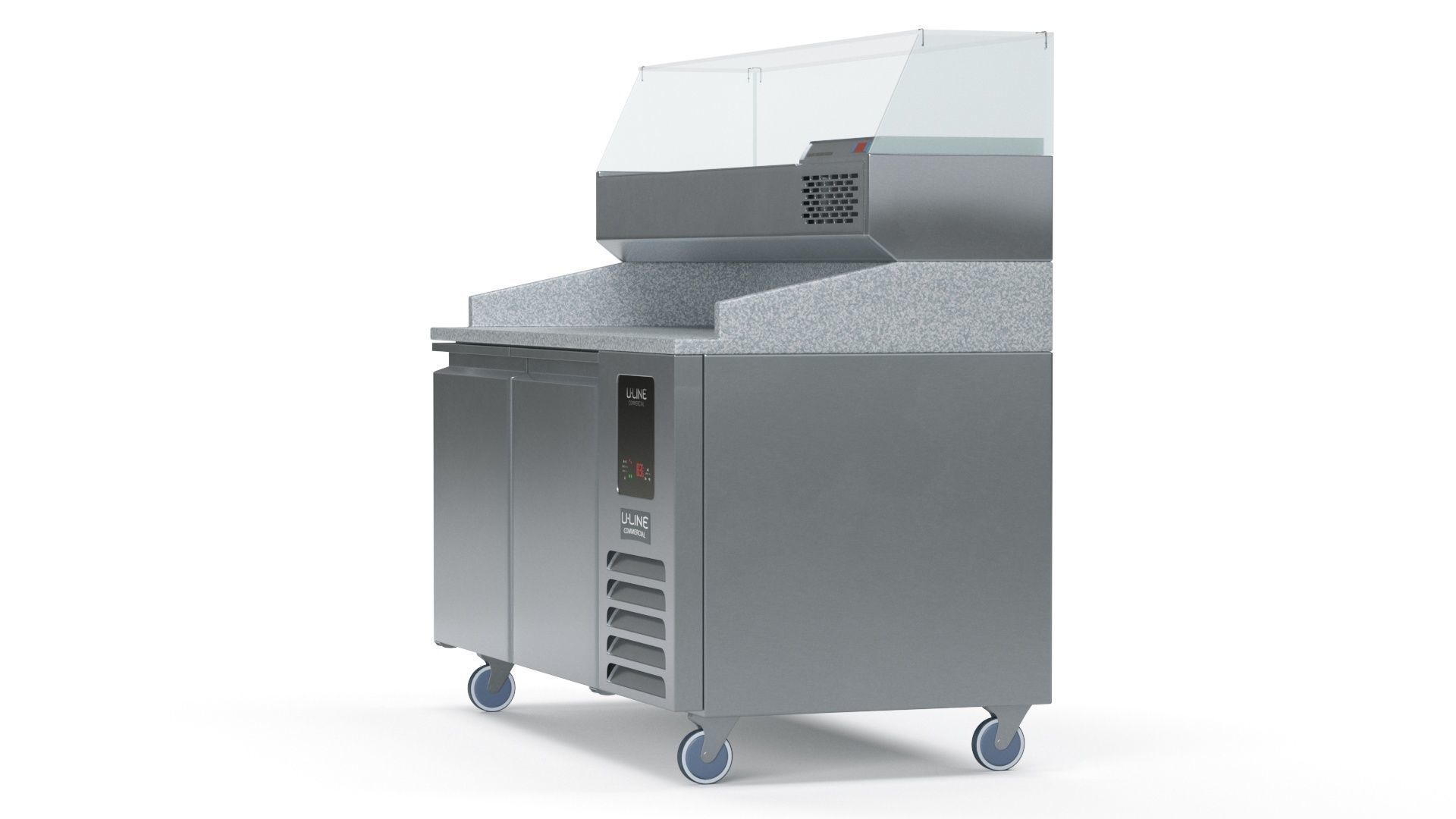 U-Line Pizza Prep Table Refrigerators Ucpp566-Ss61A Low-poly 3D model_28