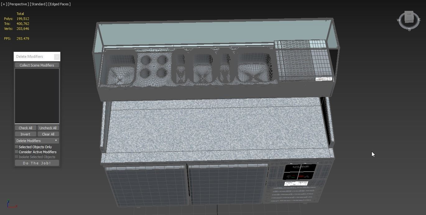 U-Line Pizza Prep Table Refrigerators Ucpp566-Ss61A Low-poly 3D model_7