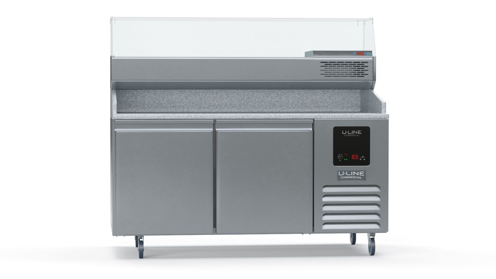 U-Line Pizza Prep Table Refrigerators Ucpp566-Ss61A Low-poly 3D model_17
