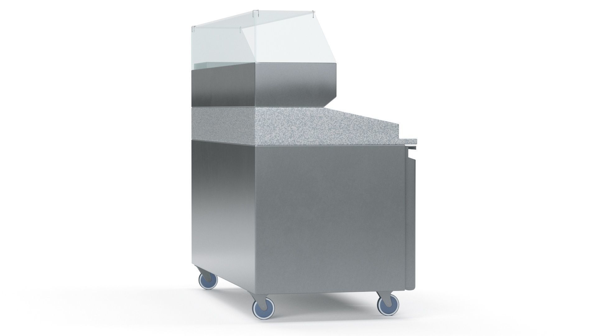 U-Line Pizza Prep Table Refrigerators Ucpp566-Ss61A Low-poly 3D model_21