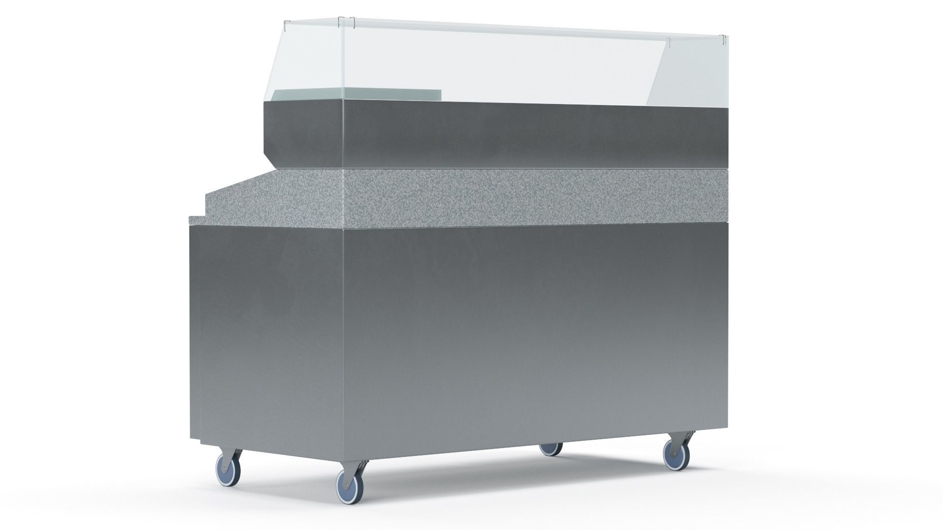 U-Line Pizza Prep Table Refrigerators Ucpp566-Ss61A Low-poly 3D model_25