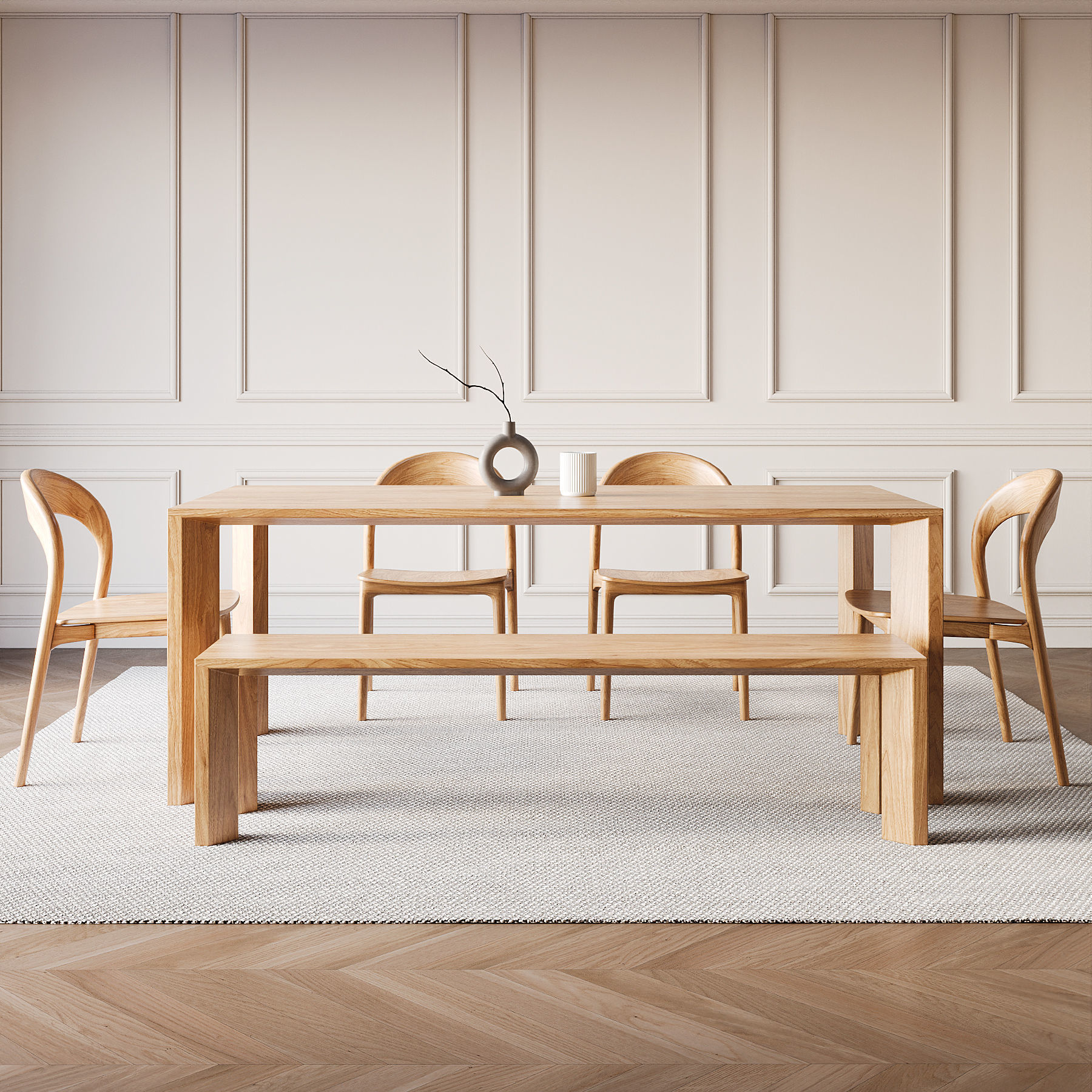 Dining Room Interior  ID409 3D model_2