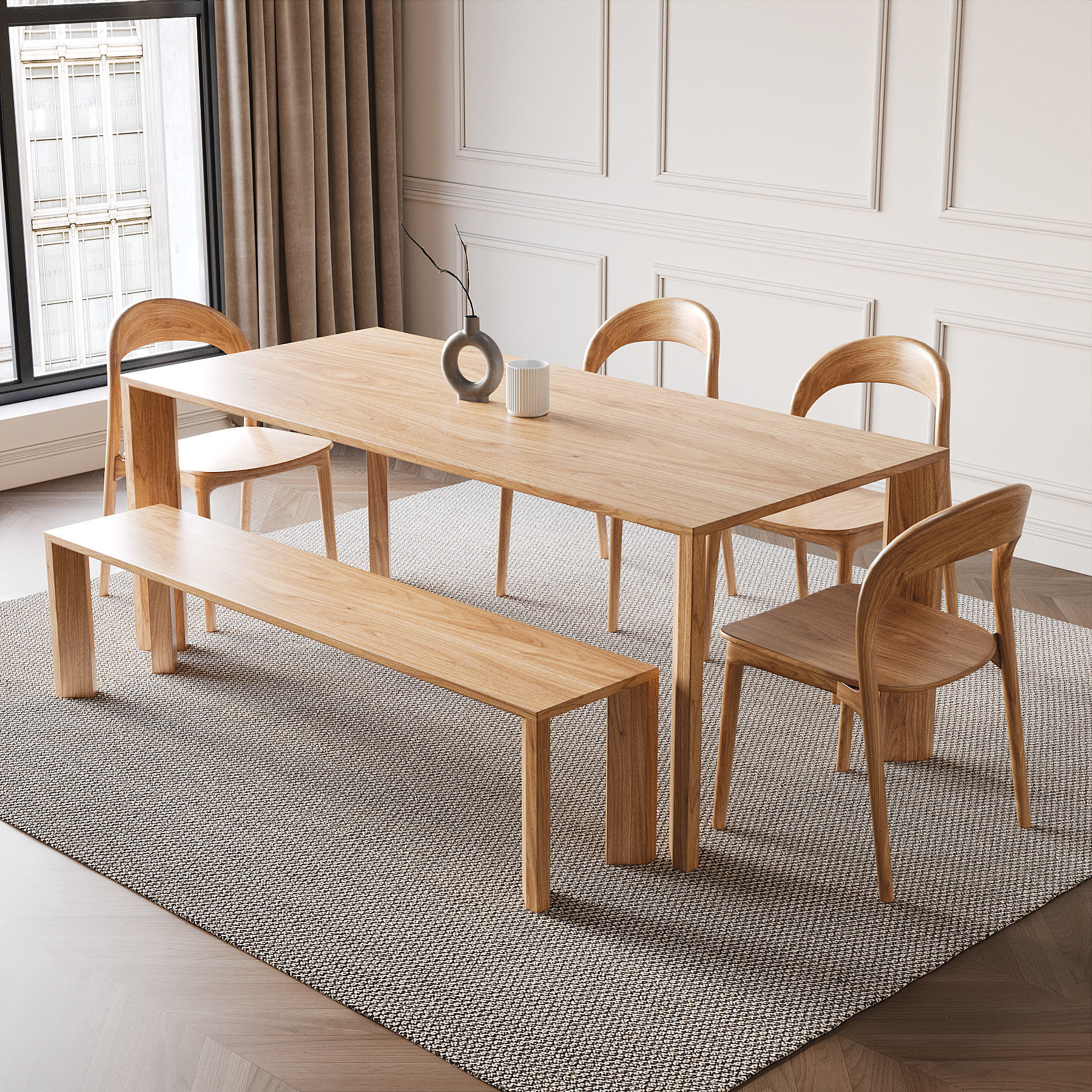 Dining Room Interior  ID409 3D model_4