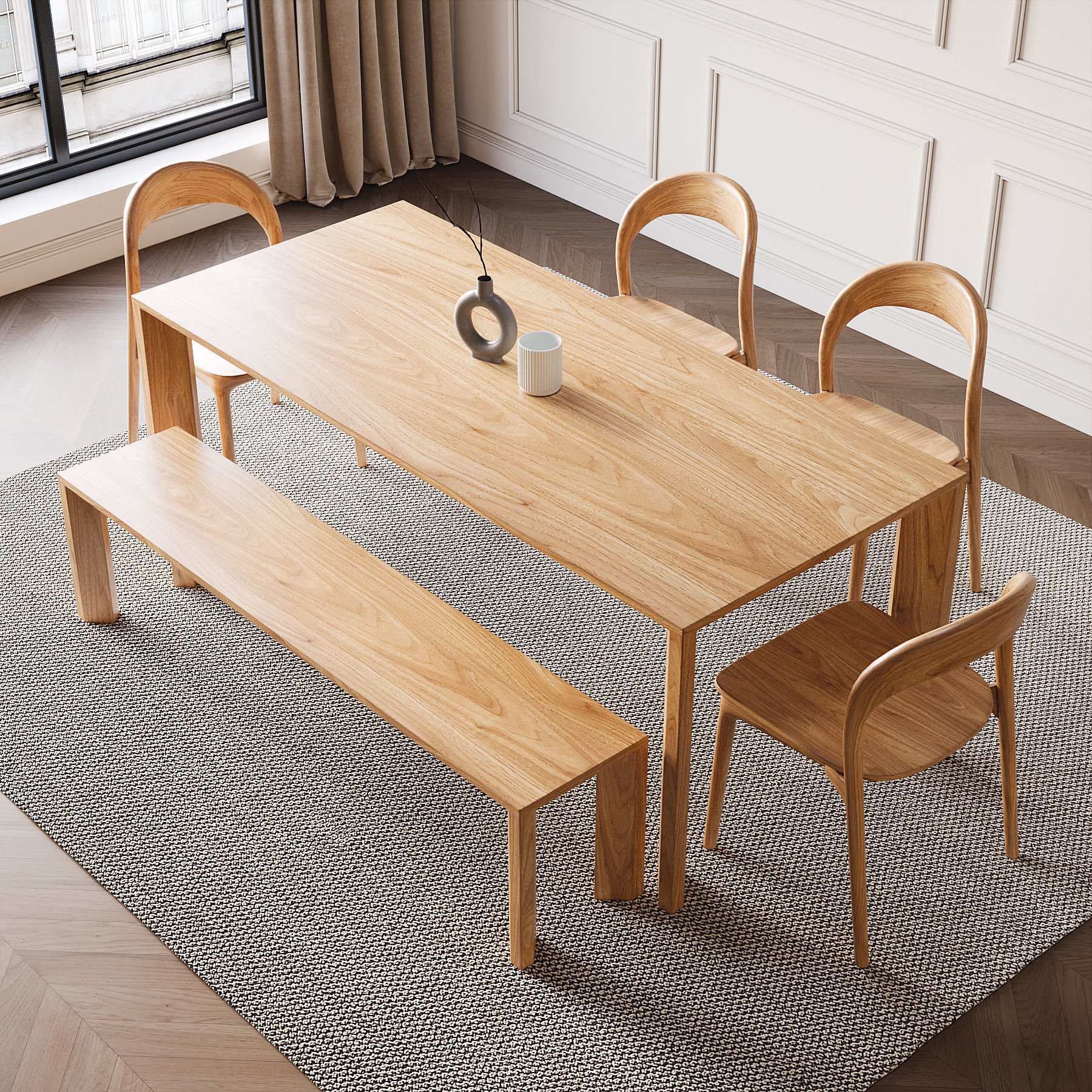 Dining Room Interior  ID409 3D model_1