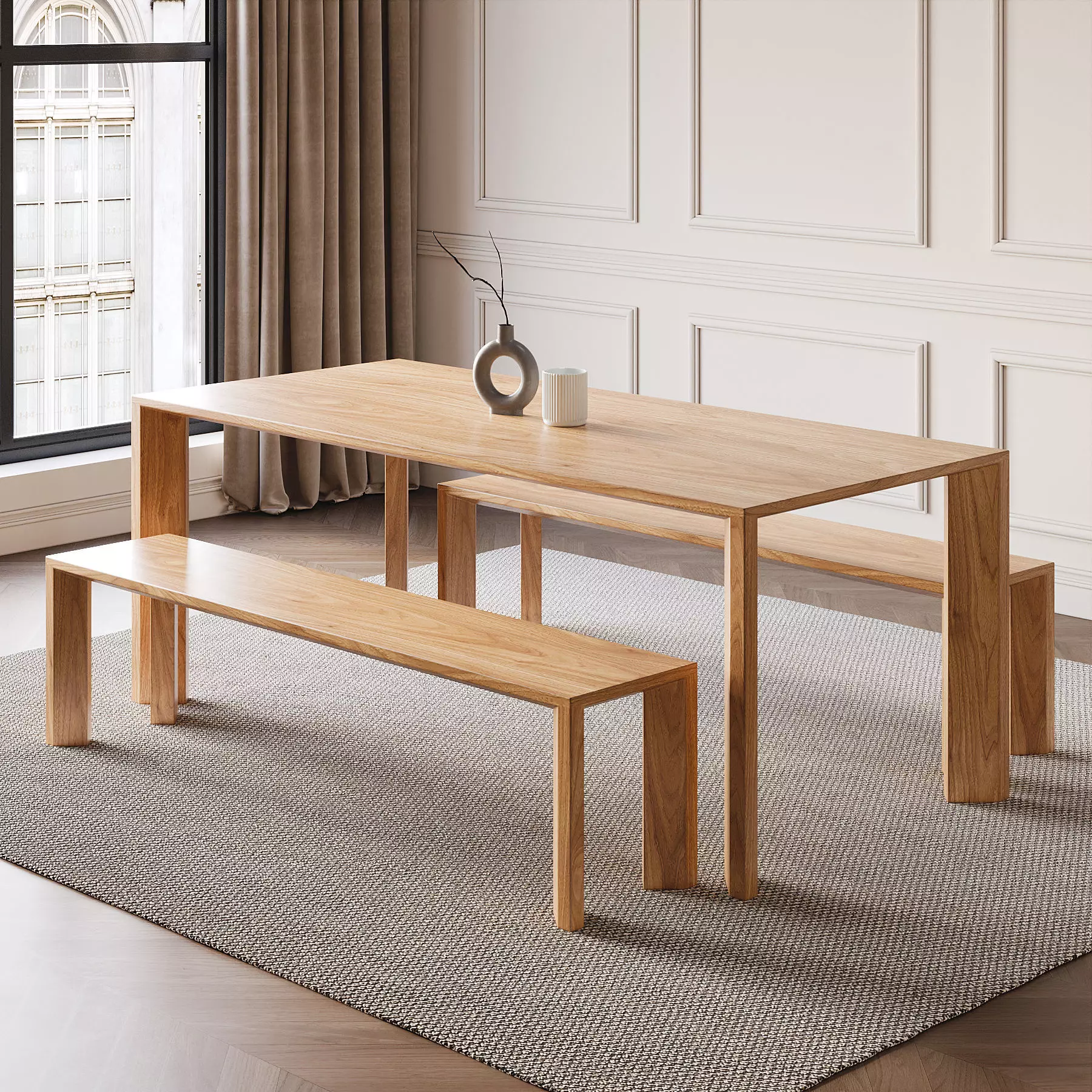 Dining Room Interior  ID409 3D model_0