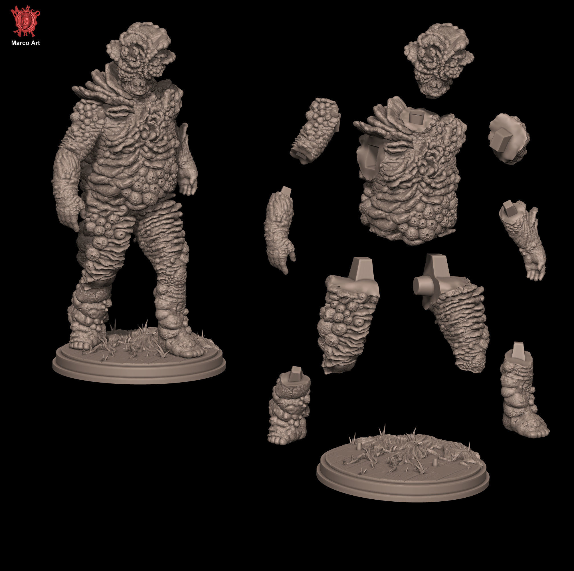 Mushrooms zombie The last of Us  Stl flie  3D print model_6